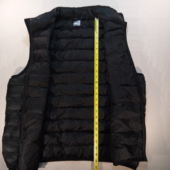 32 Degrees Heat Men’s Black Puffer Vest Size Large Lightweight Quilted - Picture 4 of 7